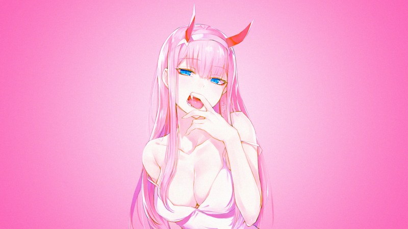 Zero Two anime ahegao