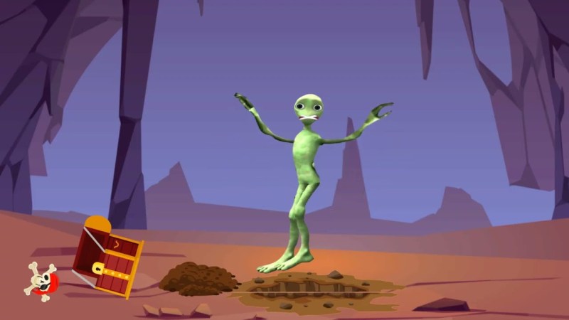 A dancing alien