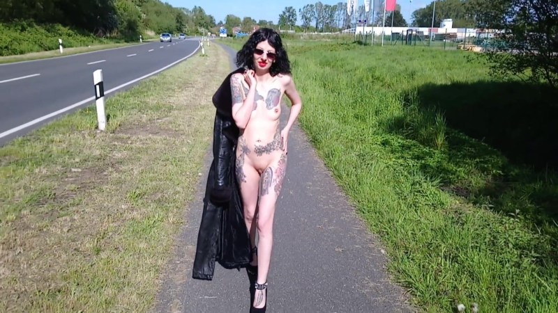 Girls nudist on the street