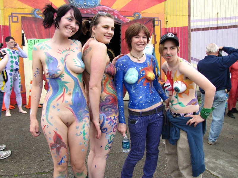 Body art festival naked