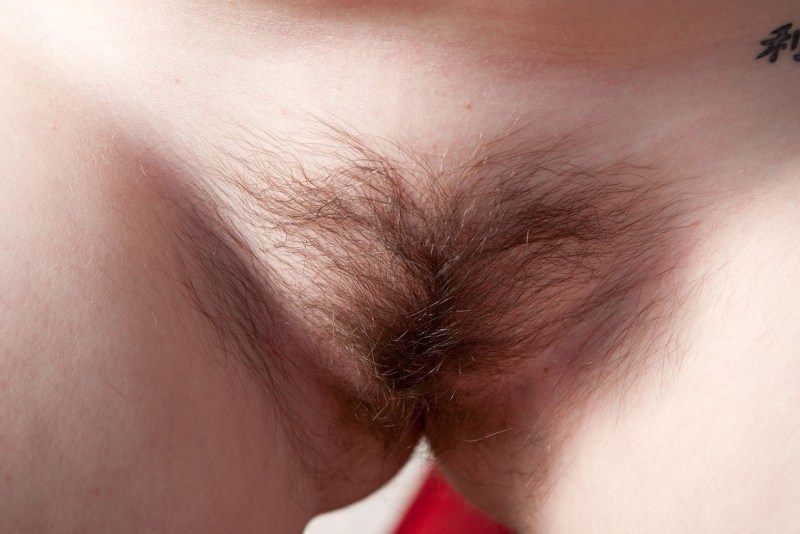 Naked women with an intimate haircut