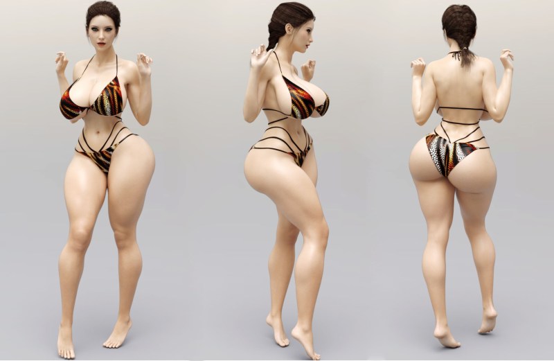 Naked women from different sides