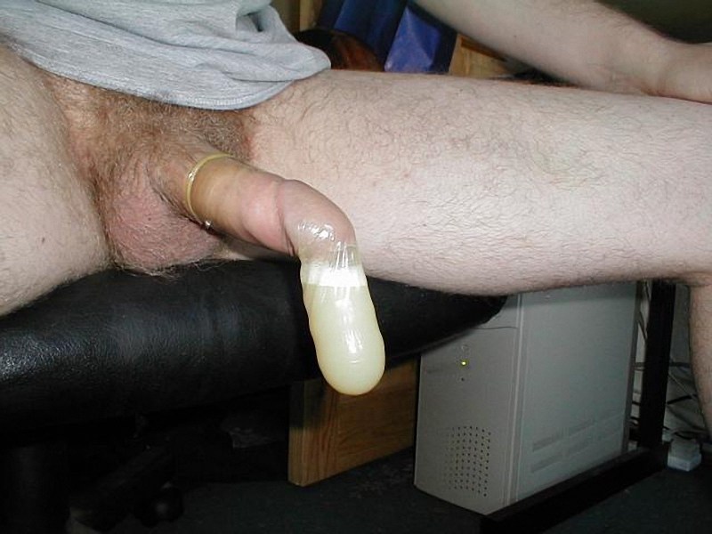 Inflated condom masturbation