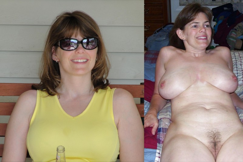 Amateur Middle Aged Women Dressed undressed