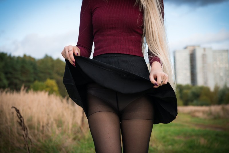 Beautiful girl in a supermarket