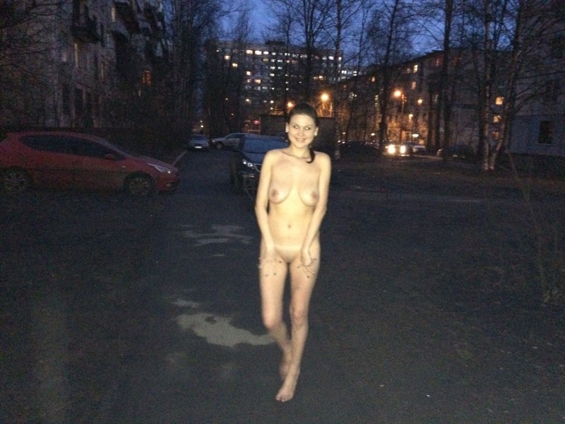 I went out at night in the yard naked