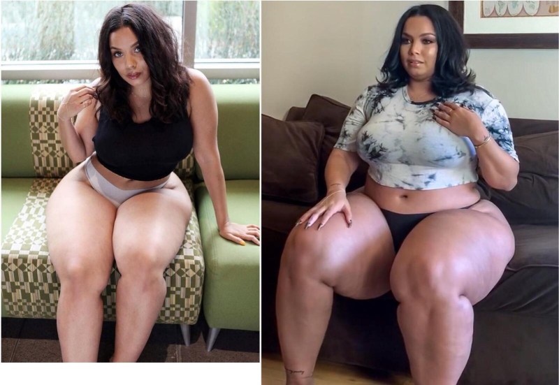 Filled ladies in stockings