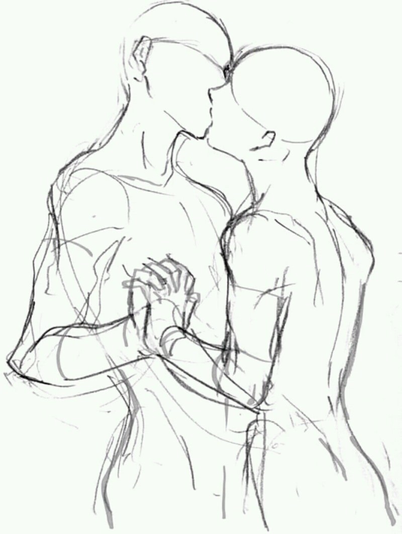 Romantic pose for drawing