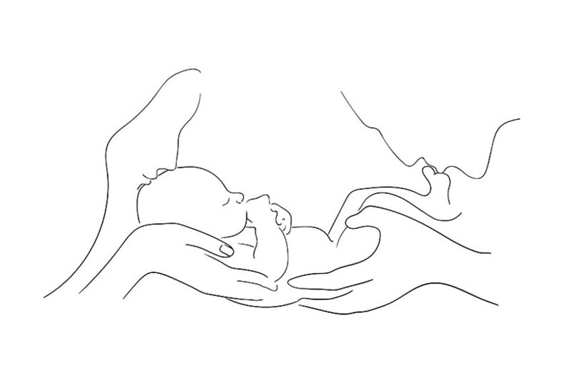 A newborn with one line