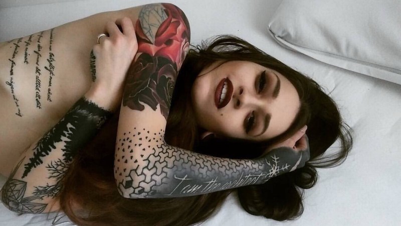 Tattoo model Anna Sakharov