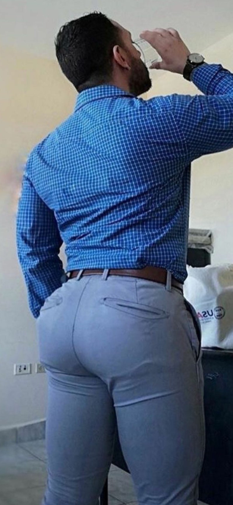 Beautiful men's butt on the beach