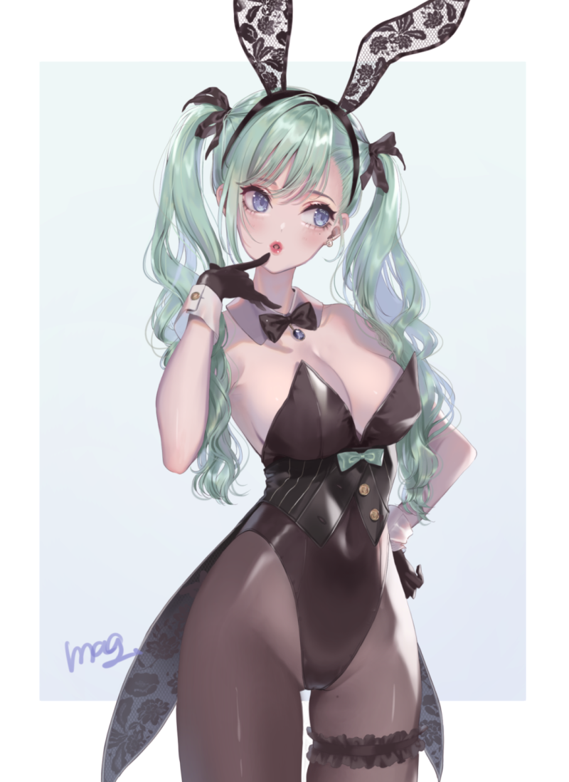 Girl in a rabbit suit Art