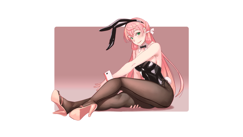 Futanari with pink hair