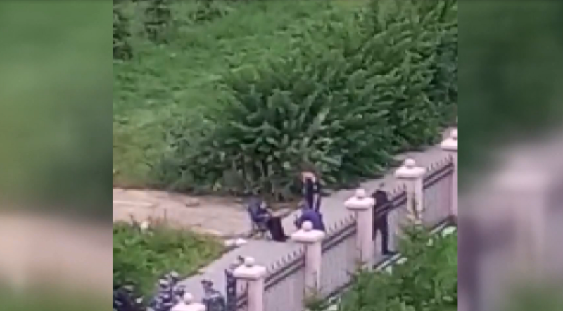 Corpses after a shootout