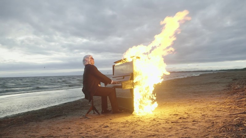 Hans Zimmer meme burning piano