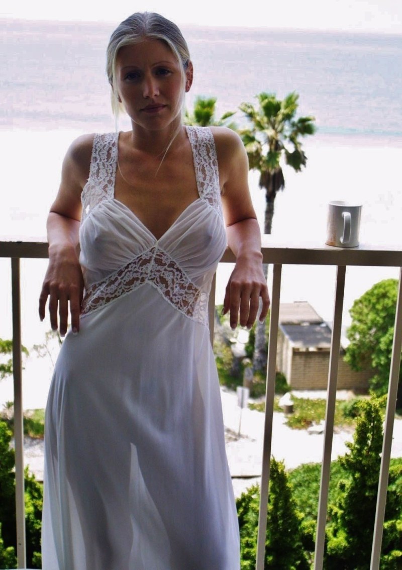 Emma Watson in a transparent blouse