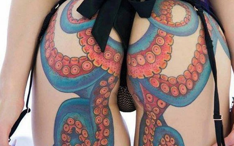Tattoo octopus on the pope