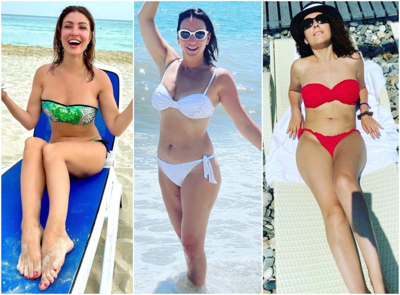 Nina Shatskaya in a swimsuit