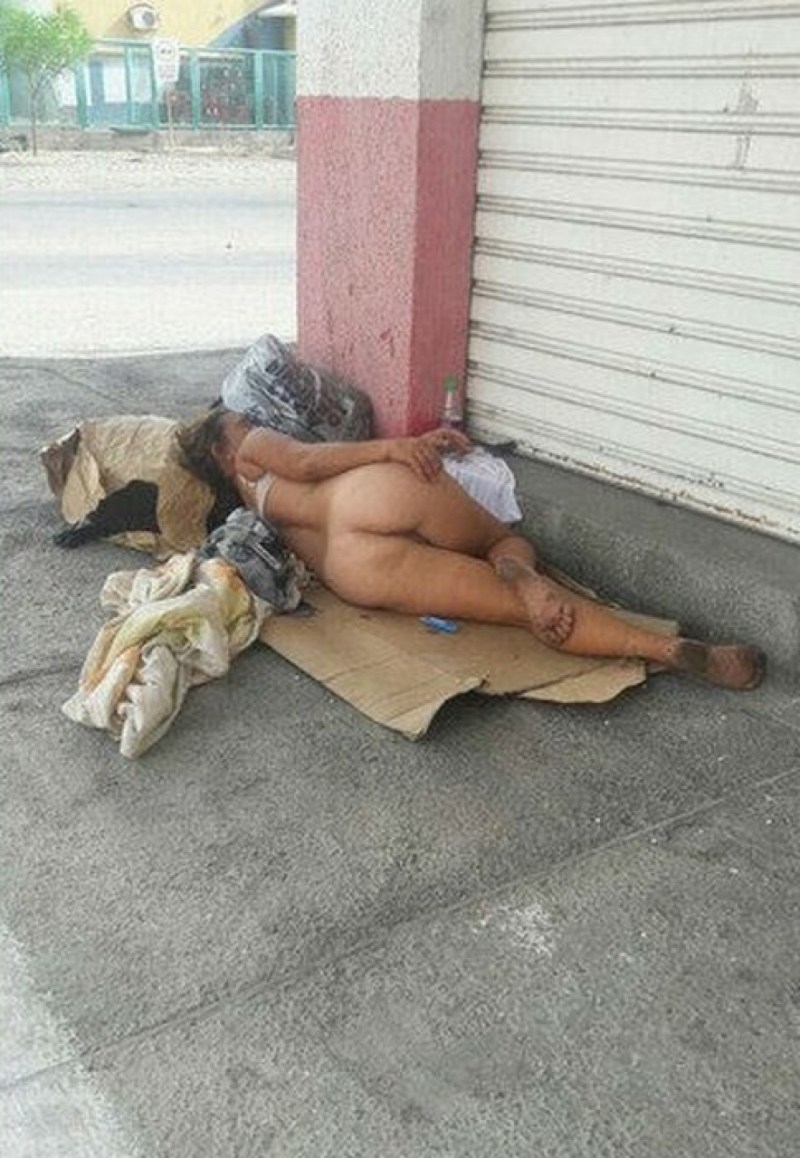 American homeless naked