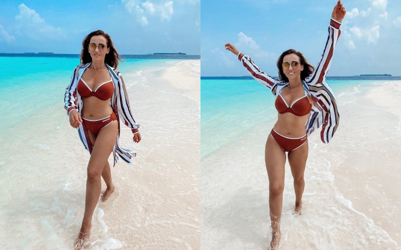 Daria Savelyeva in a swimsuit