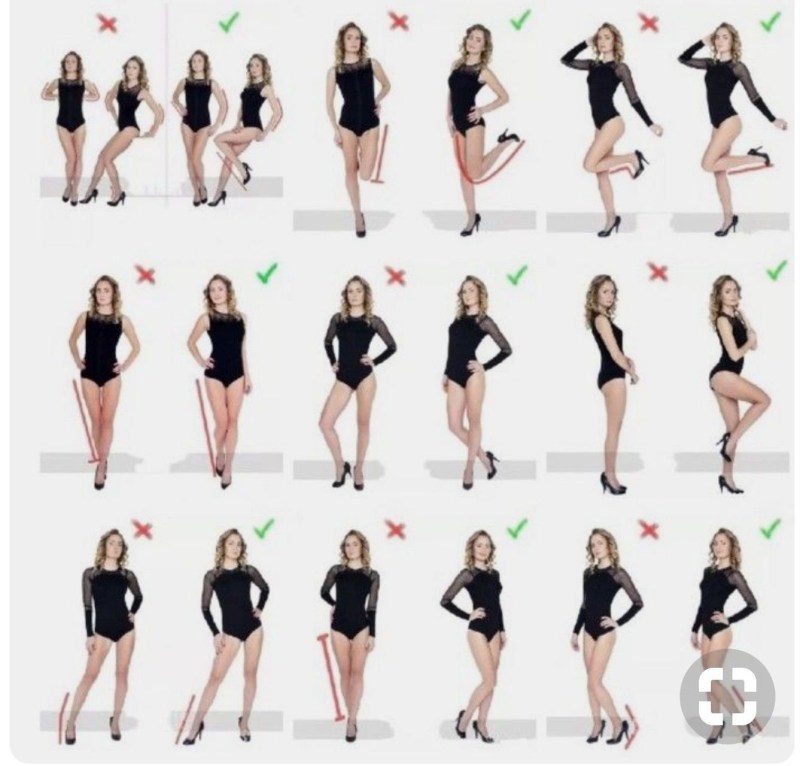 Women's poses for photographing