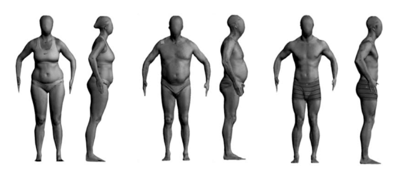 The figure of a fat man