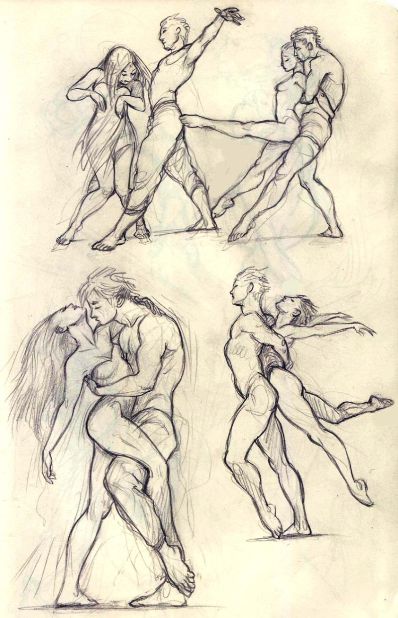Beautiful poses for sketches
