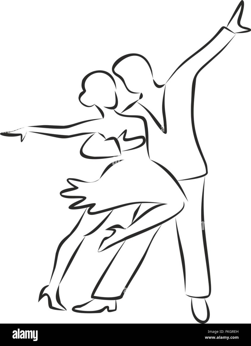 The contour of the dancing pair