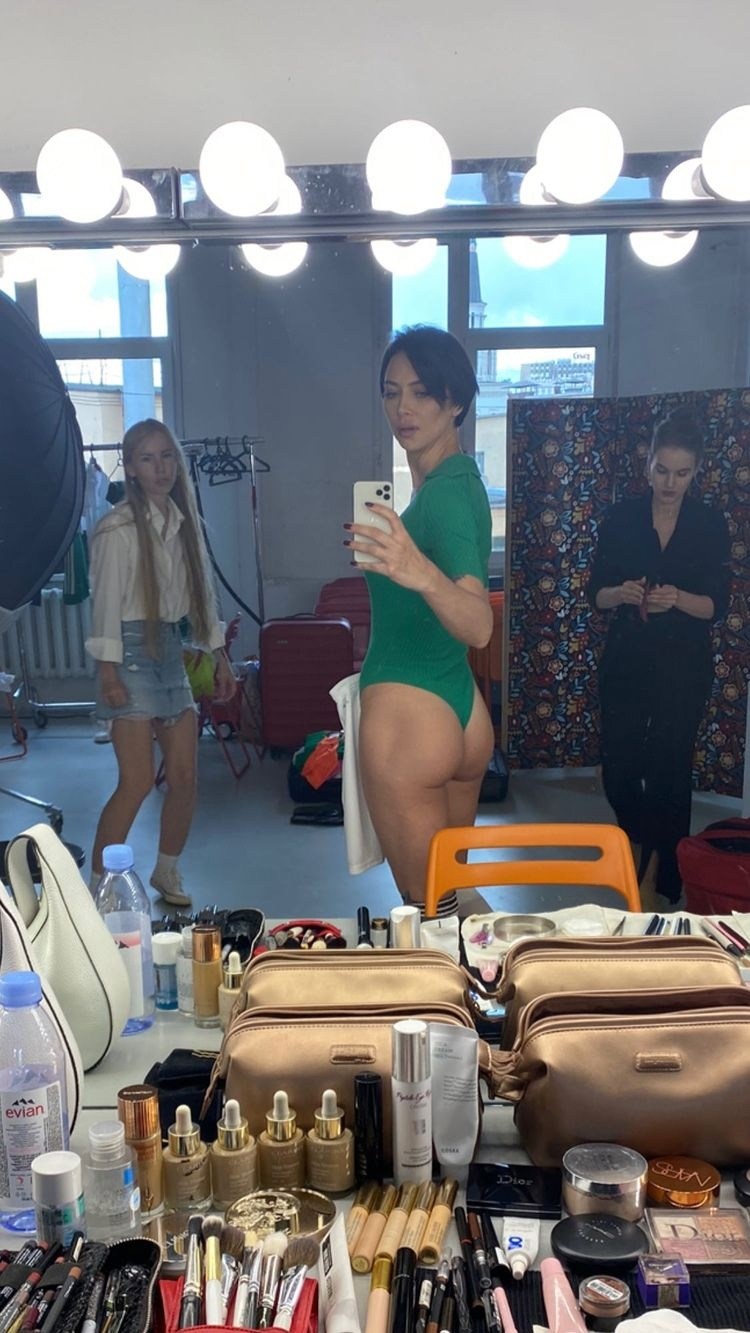 Samburskaya in a swimsuit