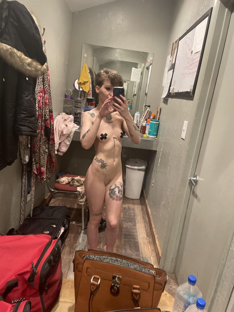 Gymnasts in the locker room