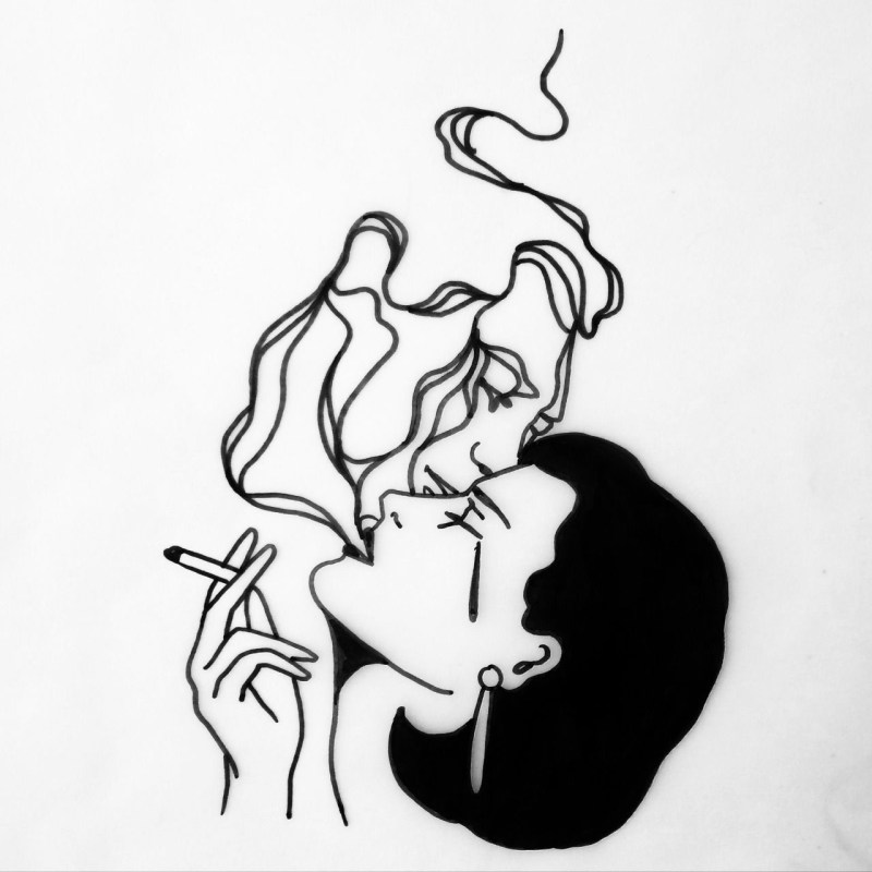 Sketches of tattoo cigarettes