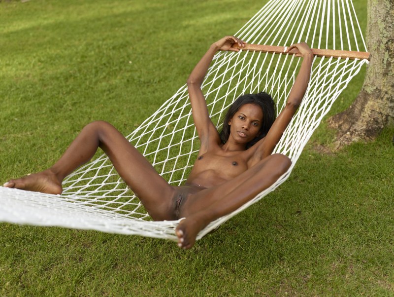 Negro in a hammock