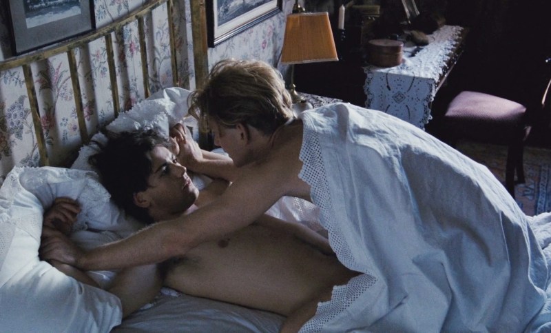 The girl undressed at the party