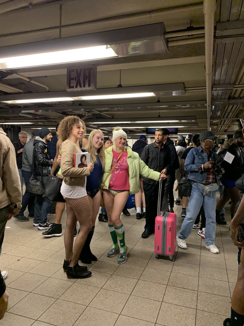 Without Panties Subway Ride