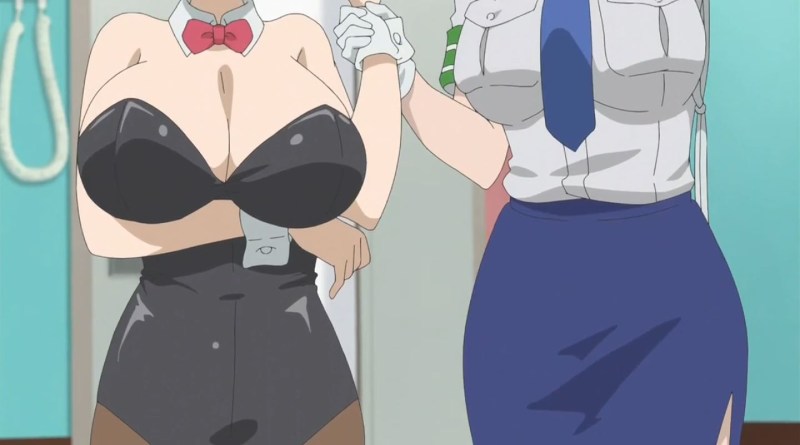 Huge hanging tits close -up