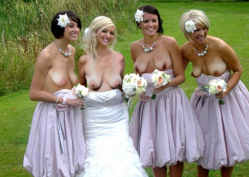 Wedding dress Naked boobs