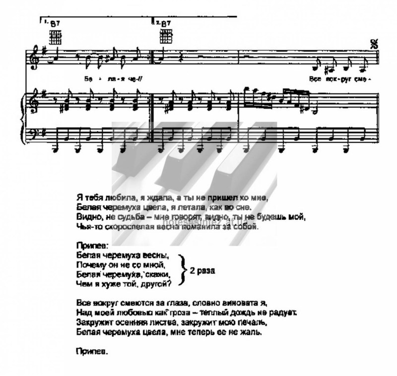 White bird cherry with notes