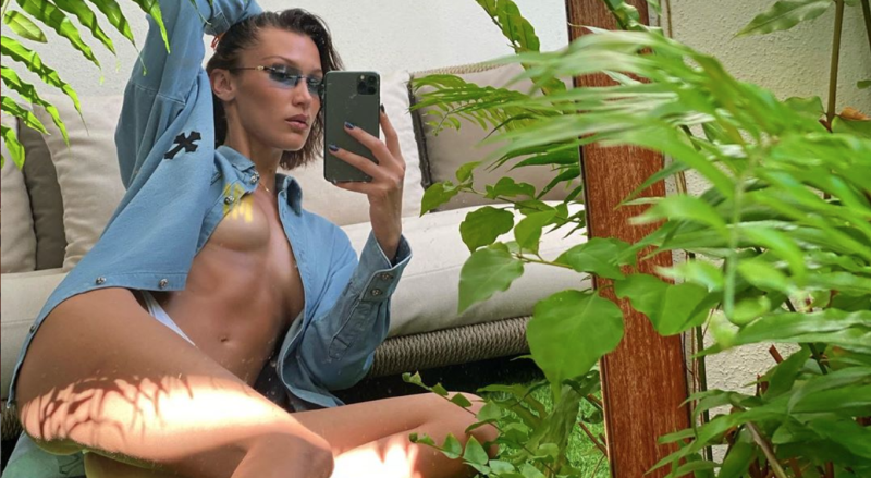 Bella Hadid Topless