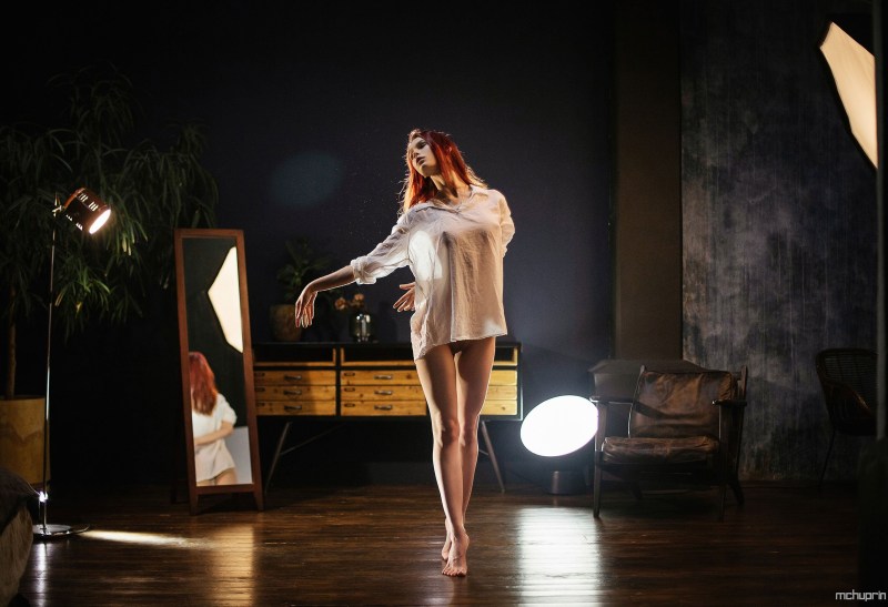 Irina Pegova in a hat