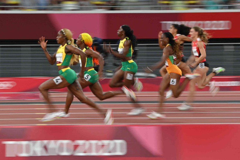 Gymnasts in transparent panties