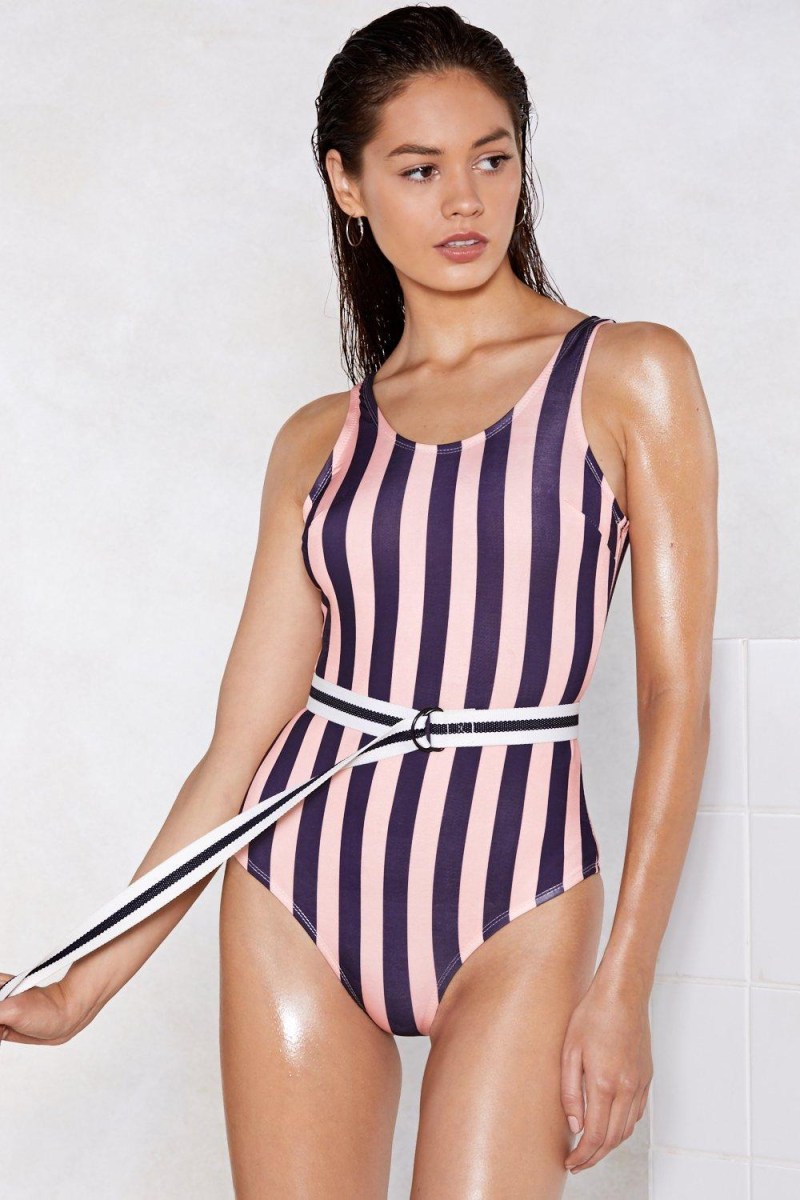 Striped swimsuit