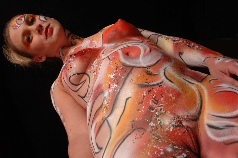 Painted female bodies