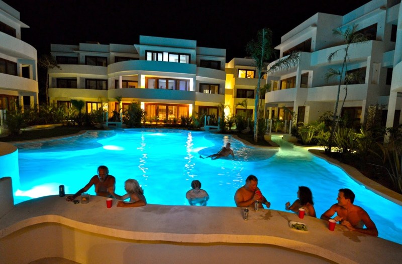 Young men on the beach