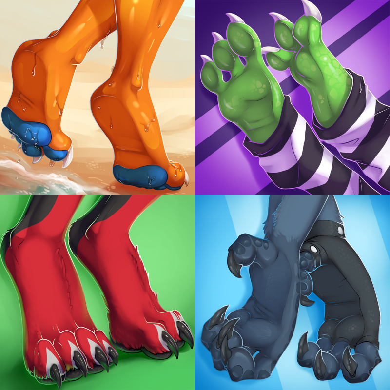 Giant Furry Paw Stump Blood