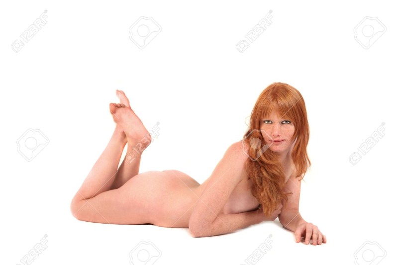 Naked adult woman sleeps