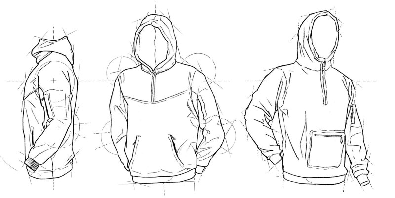 How to draw a hood from behind