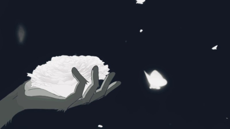 GIF anime black and white