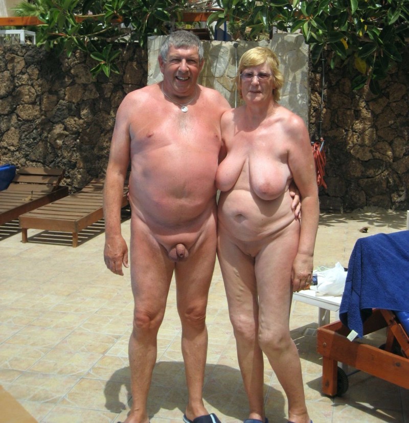 Naked elderly nudists