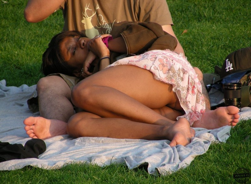 Naked spread her legs close -up on the bus