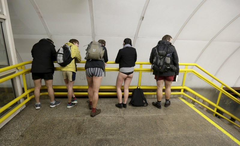 No Pants Subway Ride 2020 girls priests